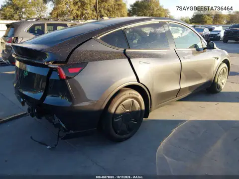 7SAYGDEE5TA736464 — 2026 Tesla Model Y, фото 4 с аукциона IAAI, задняя часть слева