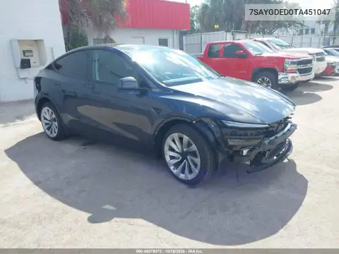 7SAYGDED0TA451047 — 2026 Tesla Model Y, Lewy przód, zdjęć przed naprawą