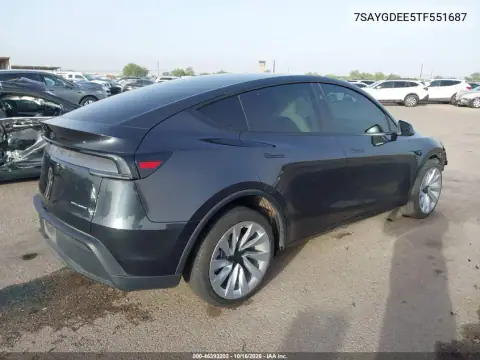 7SAYGDEE5TF551687 — 2026 Tesla Model Y, ფოტო 4, IAAI, წინა ნაწილი