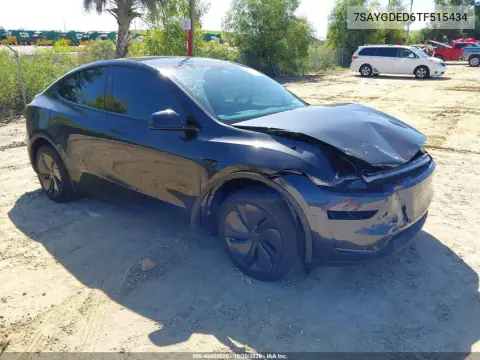 7SAYGDED6TF515434 Tesla Model Y 2026 — Front end damage, before-repair photo