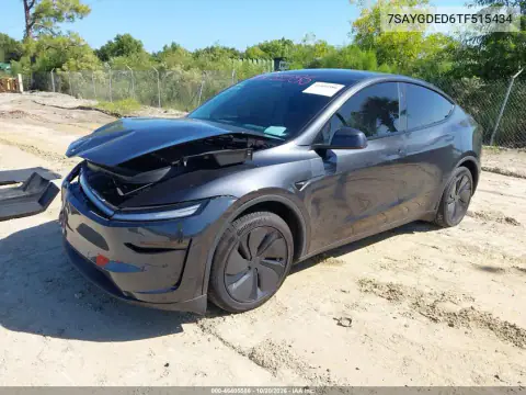 7SAYGDED6TF515434 — 2026 Tesla Model Y, фото 2 з IAAI, Передня частина