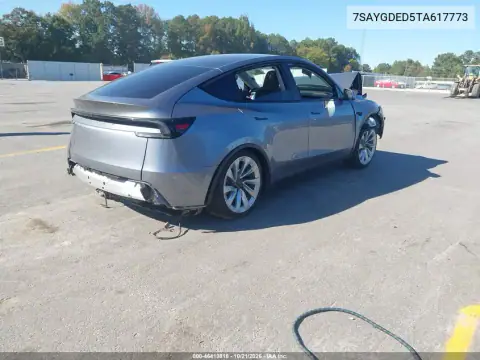 7SAYGDED5TA617773 — 2026 Tesla Model Y, photo 4 from IAAI, Normal wear