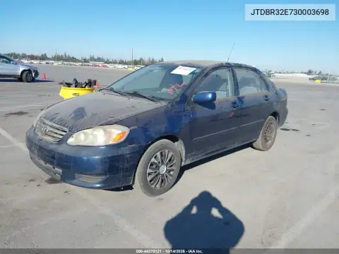 JTDBR32E730003698 — 2003 Toyota Corolla, photo 3 from IAAI, Normal wear