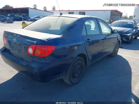 JTDBR32E730003698 — 2003 Toyota Corolla, photo 5 from IAAI, Normal wear