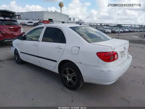 JTDBR32E852057115 — 2005 Toyota Corolla, photo 4 from IAAI, Front end