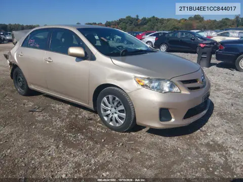 2T1BU4EE1CC844017 — 2012 Toyota Corolla, Задняя часть, фото до ремонта
