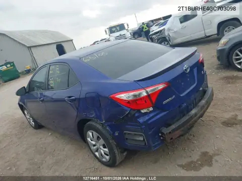 2016 Toyota Corolla S VIN 2T1BURHE4GC703098 фото 4
