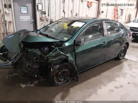 2T1BURHE6GC575401 — 2016 Toyota Corolla, photo 2 from IAAI, Front end