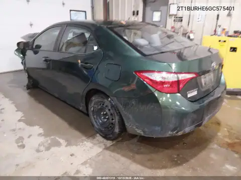 2T1BURHE6GC575401 — 2016 Toyota Corolla, photo 3 from IAAI, Front end