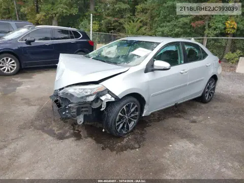 2T1BURHE2JC993039 — 2018 Toyota Corolla, фото 2 с аукциона IAAI, ПЕРЕДНЯЯ ЧАСТЬ