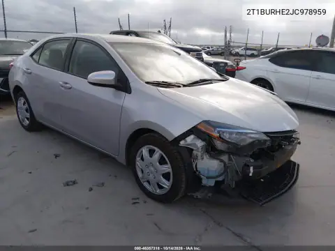 2T1BURHE2JC978959 — 2018 Toyota Corolla, Parte delantera, fotos antes de reparar