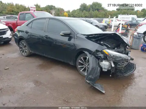 2T1BURHE5KC218302 — 2019 Toyota Corolla, Передня частина, фото до ремонту