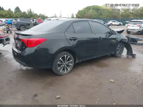2T1BURHE5KC218302 — 2019 Toyota Corolla, photo 5 from IAAI, Front end