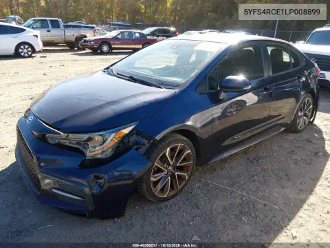 5YFS4RCE1LP008899 — 2020 Toyota Corolla, მარჯვენა მხარე, ფოტოები შეკეთებამდე
