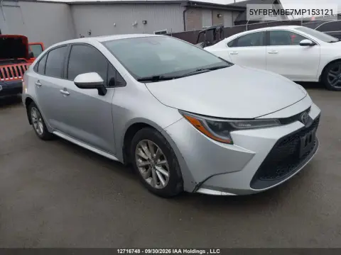 2021 Toyota Corolla Le VIN 5YFBPMBE7MP153121 фото 2