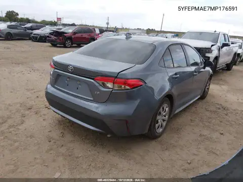 5YFEPMAE7MP176591 — 2021 Toyota Corolla, zdjęcie 5 z IAAI, Przód