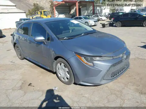 5YFEPMAE4MP236861 — 2021 Toyota Corolla, Parte trasera, fotos antes de reparar