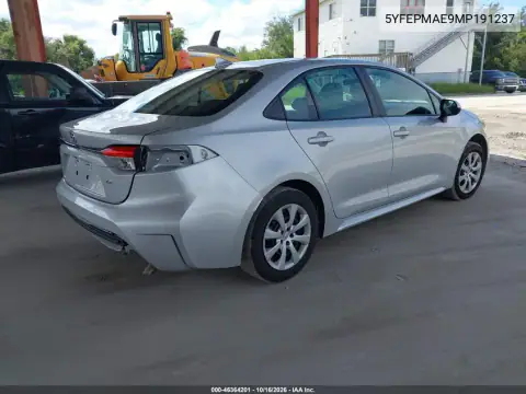 5YFEPMAE9MP191237 — 2021 Toyota Corolla, foto 5 de IAAI, Trasera izquierda