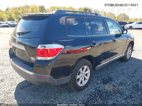 2012 Toyota Highlander Se V6 VIN 5TDBK3EH8CS115031 фото 5