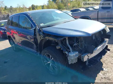 2017 Toyota Highlander Le VIN 5TDBZRFH2HS463198 фото 2
