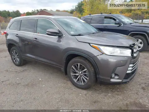 5TDJZRFH0HS373575 — 2017 Toyota Highlander, მარცხენა მხარე, ფოტოები შეკეთებამდე