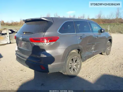 5TDBZRFH2HS386249 — 2017 Toyota Highlander, фото 4 с аукциона IAAI, правый бок