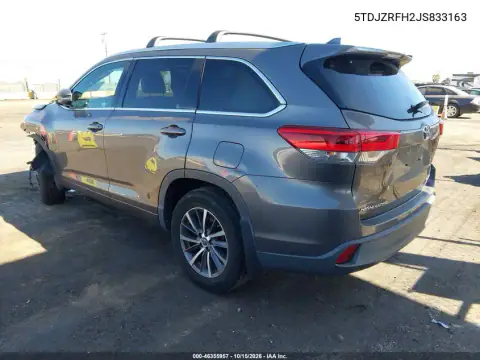 5TDJZRFH2JS833163 — 2018 Toyota Highlander, ფოტო 4, IAAI 29.10.2026, წინა ნაწილი