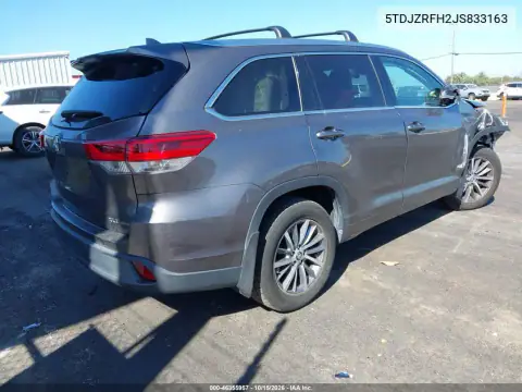 5TDJZRFH2JS833163 — 2018 Toyota Highlander, ფოტო 5, IAAI 29.10.2026, წინა ნაწილი