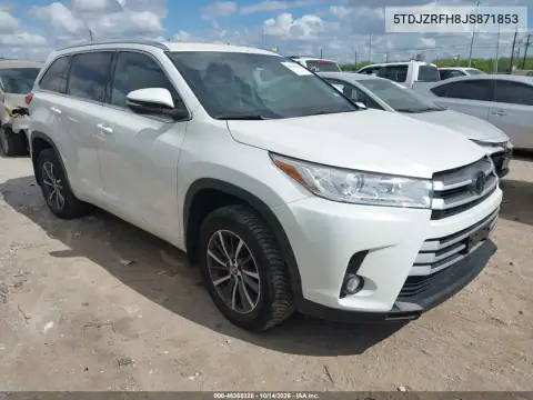 5TDJZRFH8JS871853 — 2018 Toyota Highlander, задняя часть слева, фото до ремонта