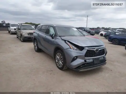 5TDFZRAHXLS019357 — 2020 Toyota Highlander, ПЕРЕДНЯЯ ЧАСТЬ, фото до ремонта