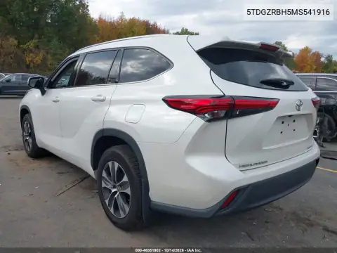 5TDGZRBH5MS541916 — 2021 Toyota Highlander, ფოტო 4, IAAI 29.10.2026, ქურდობა