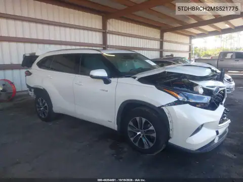 5TDHBRCH2MS521775 — 2021 Toyota Highlander, Передня й задня частини, фото до ремонту