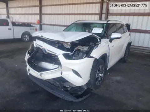 5TDHBRCH2MS521775 — 2021 Toyota Highlander, zdjęcie 2 z IAAI, Przód i tył