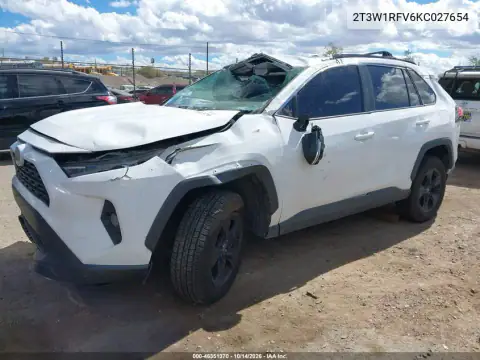 2T3W1RFV6KC027654 — 2019 Toyota RAV4, photo 2 from IAAI, Rollover