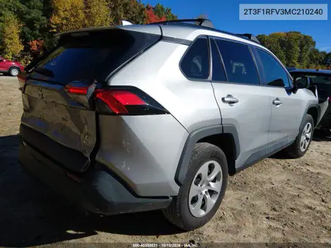 2T3F1RFV3MC210240 — 2021 Toyota RAV4, фото 5 с аукциона IAAI, передняя и задняя части