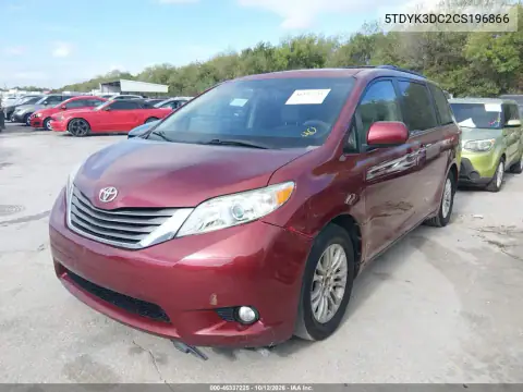 5TDYK3DC2CS196866 — 2012 Toyota Sienna, фото 3 з IAAI, Звичайний знос