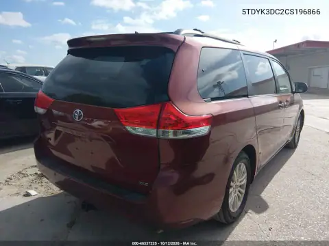 5TDYK3DC2CS196866 — 2012 Toyota Sienna, фото 5 з IAAI, Звичайний знос