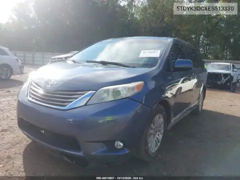 5TDYK3DCXES513330 — 2014 Toyota Sienna, photo 3 from IAAI, Front end