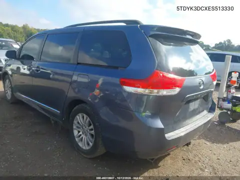 5TDYK3DCXES513330 — 2014 Toyota Sienna, photo 4 from IAAI, Front end