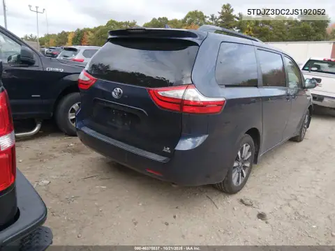 5TDJZ3DC2JS192052 — 2018 Toyota Sienna, foto 5 de IAAI, Parte delantera