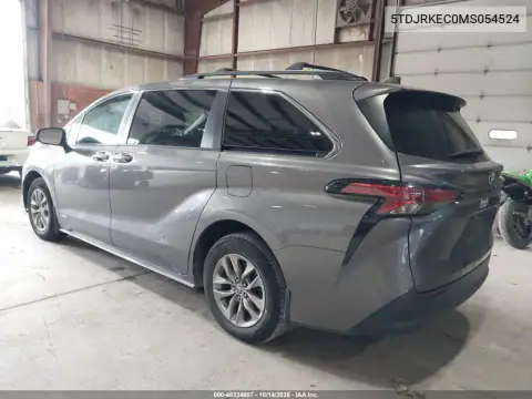 5TDJRKEC0MS054524 — 2021 Toyota Sienna, фото 3 с аукциона IAAI, правый бок