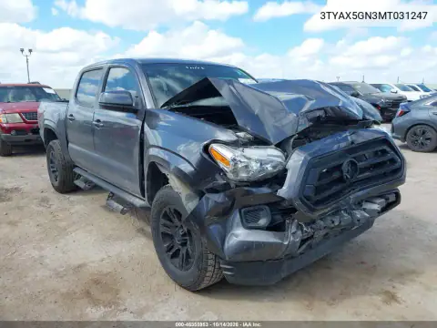 3TYAX5GN3MT031247 — 2021 Toyota Tacoma, Front end, before-repair photos