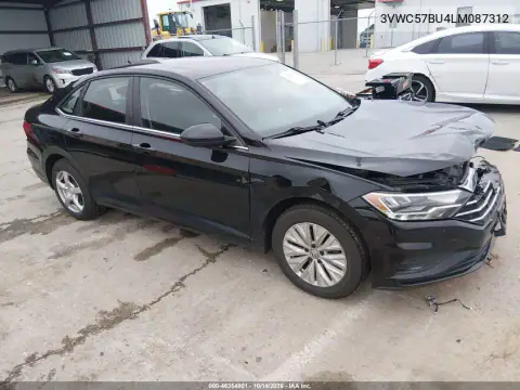 3VWC57BU4LM087312 — 2020 Volkswagen Jetta, წინა ნაწილი, ფოტოები შეკეთებამდე