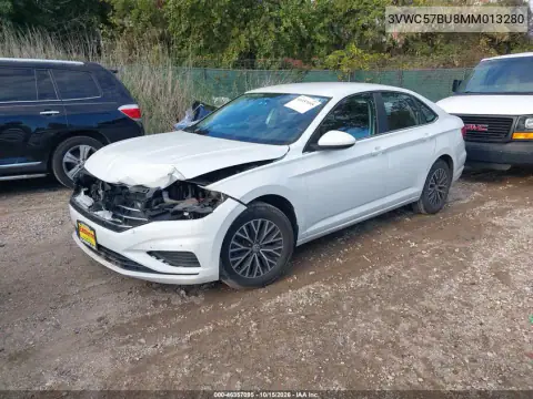 3VWC57BU8MM013280 — 2021 Volkswagen Jetta, foto 3 de IAAI, Parte delantera
