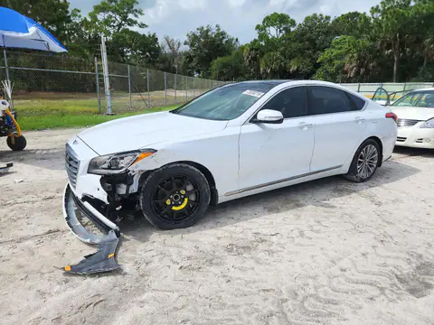 KMHGN4JE6HU189433 — 2017 Genesis G80, წინა ნაწილი (Front End), ფოტოები შეკეთებამდე