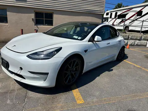 5YJ3E1EA9MF857852 — 2021 Tesla Model 3, ЗАДНЯЯ ЧАСТЬ (Rear End), фото до ремонта