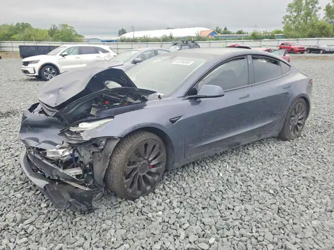 5YJ3E1EC6PF480791 — 2023 Tesla Model 3, წინა ნაწილი (Front End), ფოტოები შეკეთებამდე