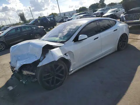 5YJSA1E60MF437237 — 2021 Tesla Model S, ПЕРЕДНЯЯ ЧАСТЬ (Front End), фото до ремонта